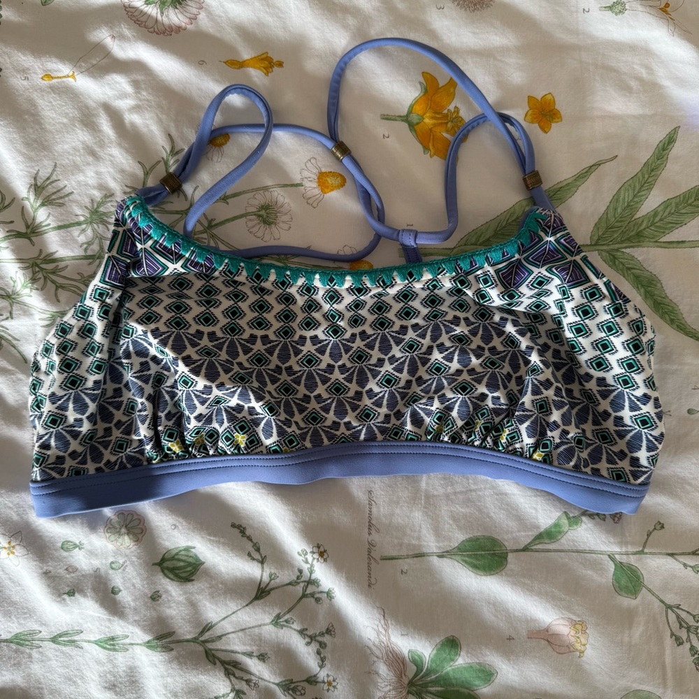 Prana Geometric Patterned Bikini Top